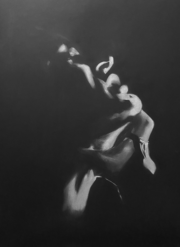 Posession 22” h x 30” w Limited edition,original art on black museum plexiglass.